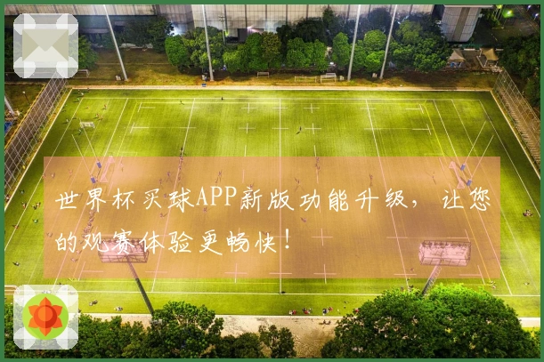 世界杯买球APP新版功能升级，让您的观赛体验更畅快！